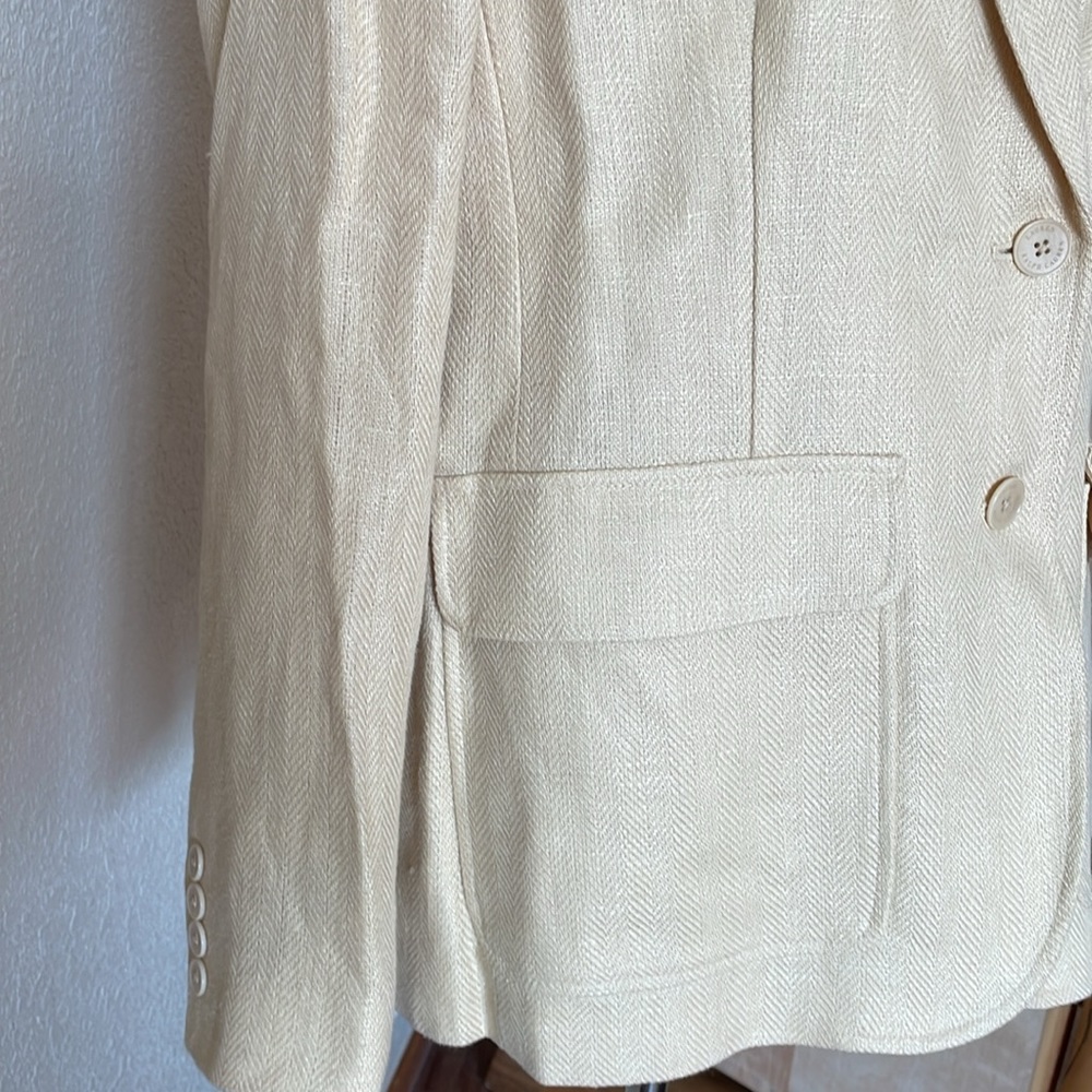 New Lauren Ralph Lauren cream blazer women Sz 16 - Picture 4 of 13